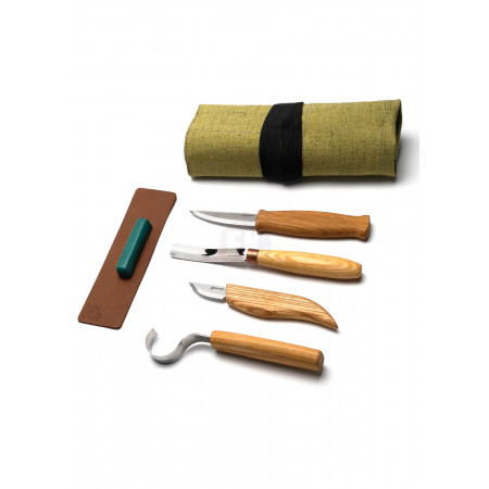 Súprava náradia na vyrezávanie z dreva (4 nože + príslušenstvo), BeaverCraft